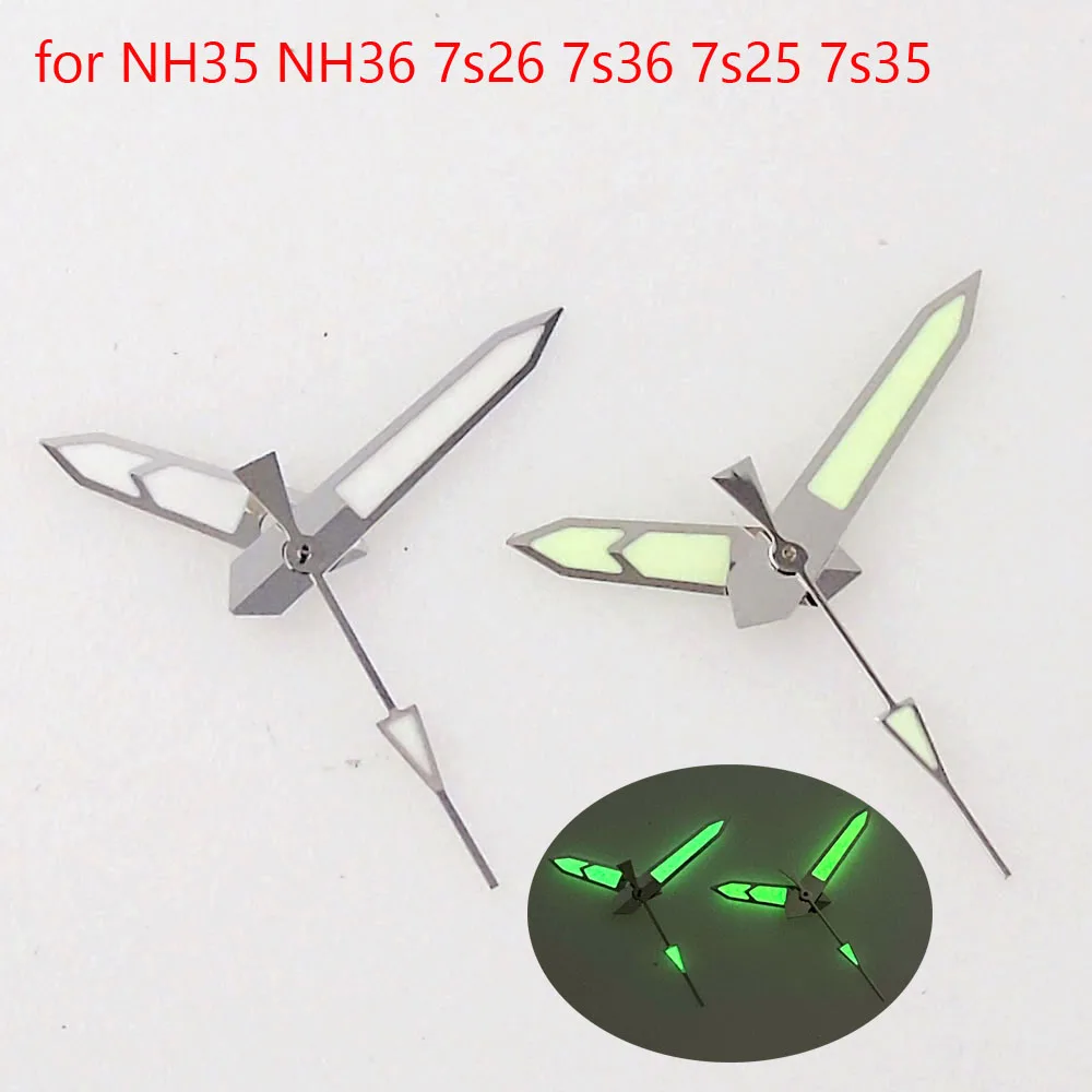 

Green Luminous Watch Hand Silver Edge for NH35 NH36A 7s26 7s36 7s25 7s35 6r15 4r15 4r35 4r36 6309 7002 7009 Diver Watch Part