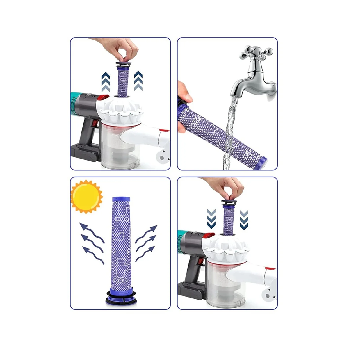 

5Pcs Replacement Pre- Filter for Dyson-Vacuum Filter Compatible Dyson V6 V7 V8 Series Replaces Part