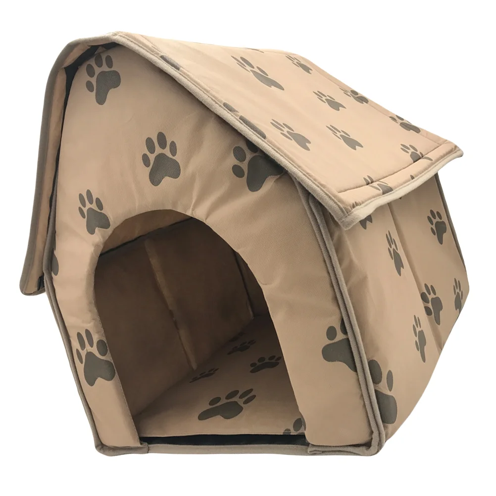 

Bed Cat Dog Cave Pet Housetent Kitten Puppy Sleeping Basket Hideout Small Warming Raised Cozy Indestructible Indoor Cuddle Warm