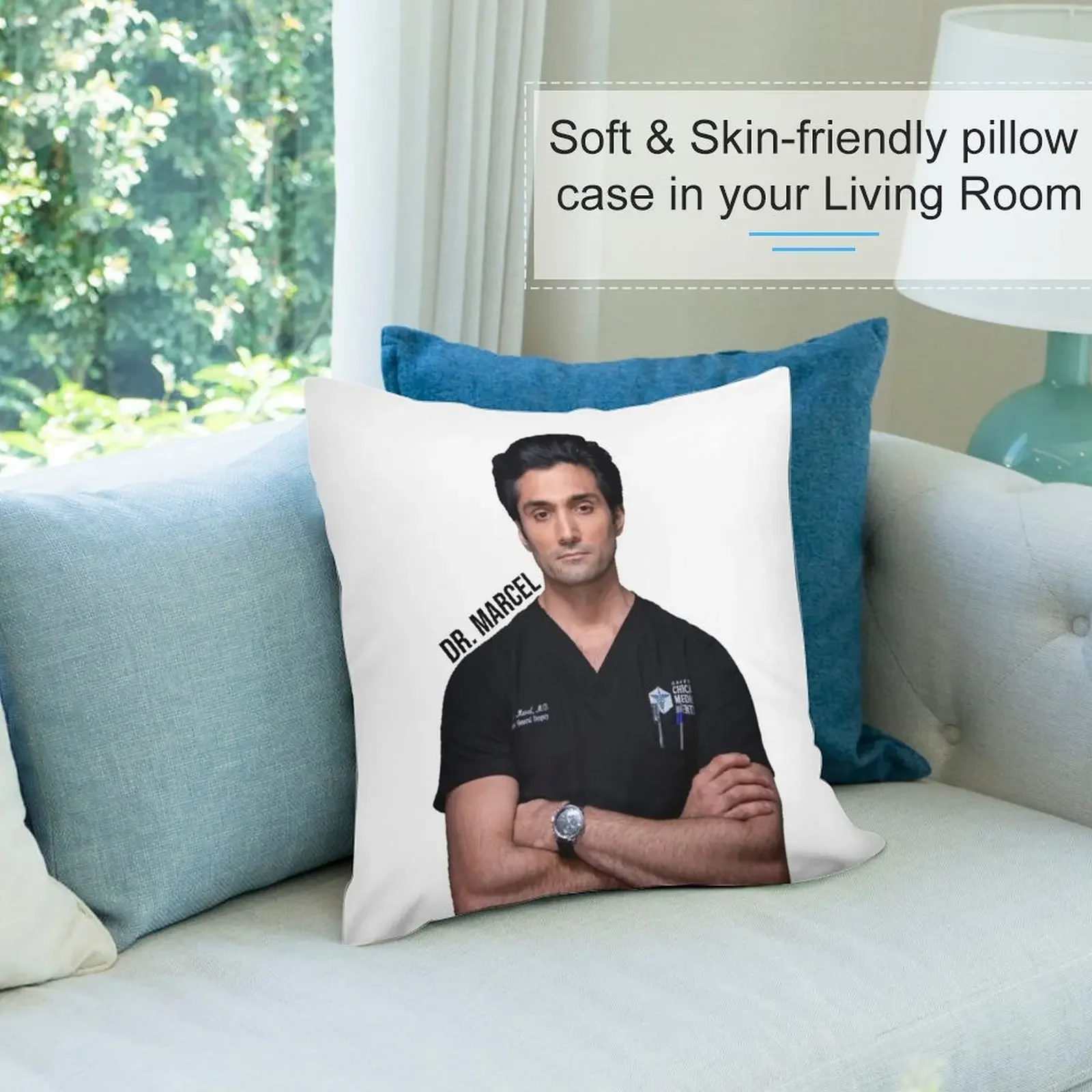 CHICAGO MED - CROCKETT MARCEL DOMINIC RAINS Декоративная подушка Подушки для дивана Мраморный чехол