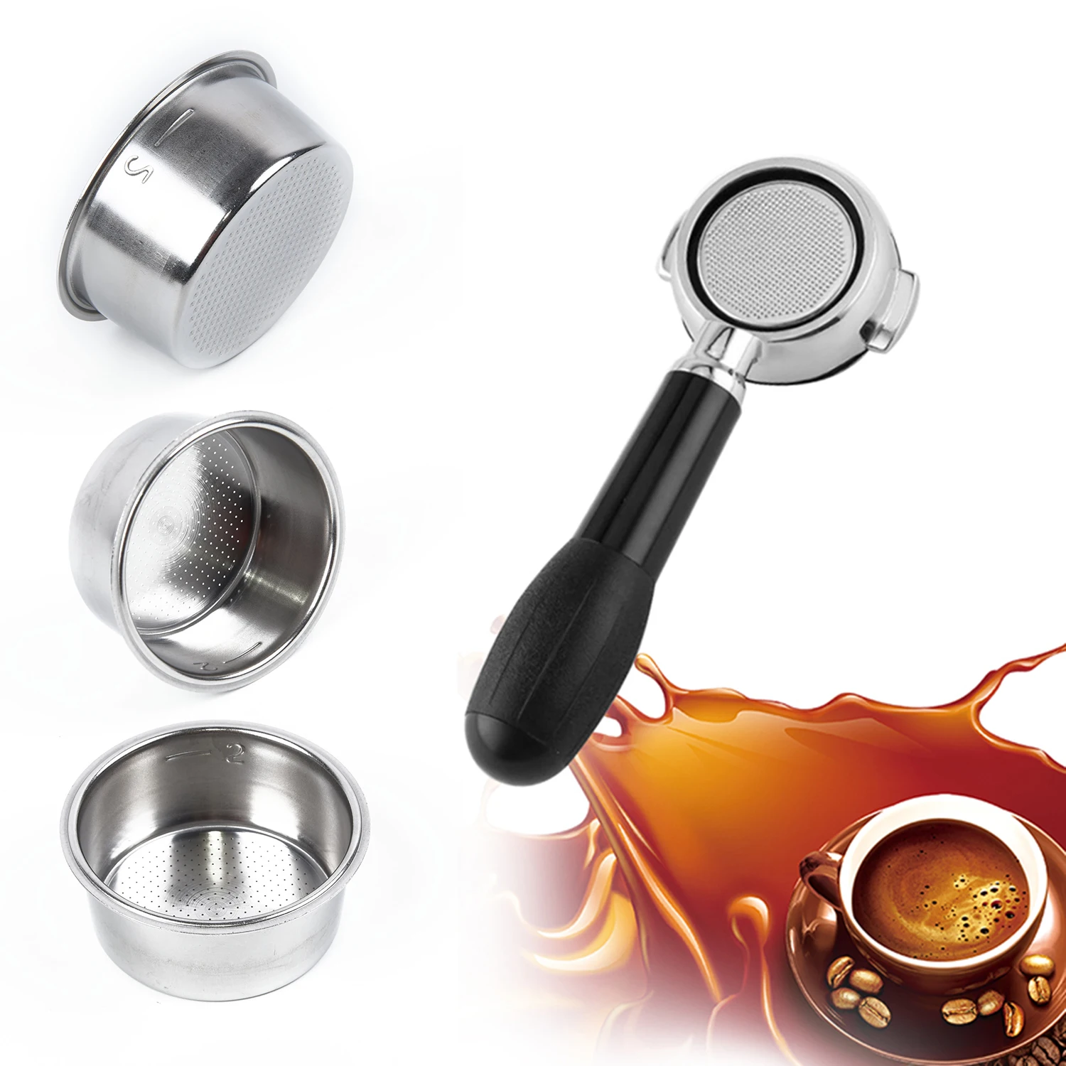 

1* Filter Cup Coffee 51mm Non Pressurized Filter Basket For Delonghi Krups 100% Brand New And High Quality