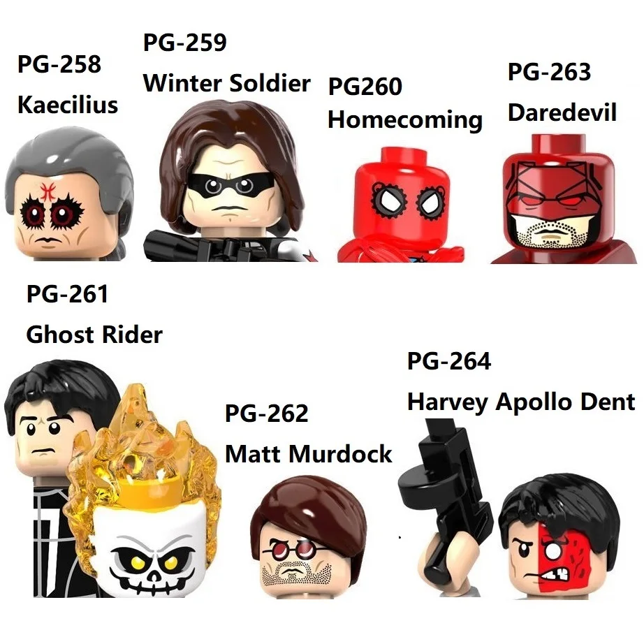 

PG8069 Ghost Rider Winter Soldier Daredevil Matt Murdock Kaecilius Deadshot Building Blocks Mini Action Figure Toys