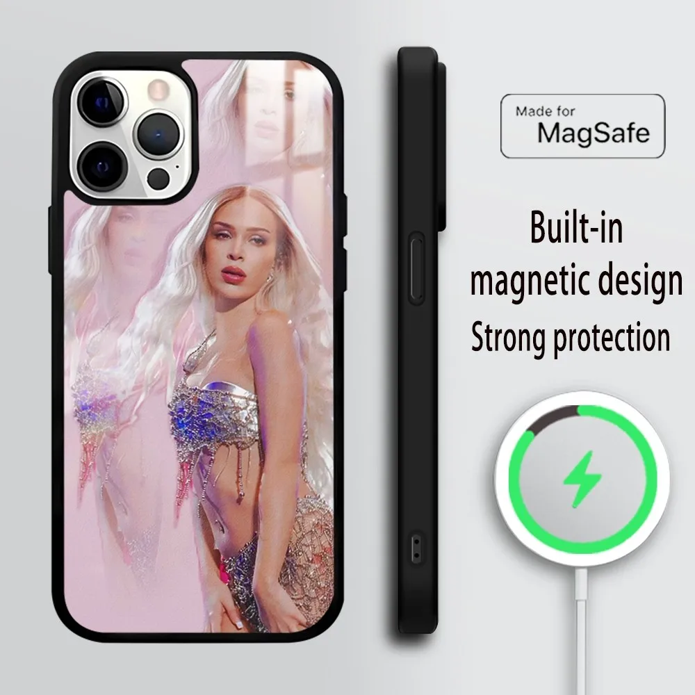 Singer B-Bad Gya Phone Case For iPhone 16 15 14 13 12 11 Pro Max Plus Mini Magsafe Mirror Wireless Magnetic Cover