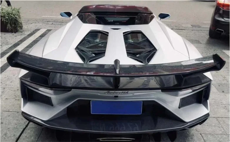 ДЛЯ Lamborghini Aventador LP700 LP720 LP750 2012-up SVJ STYLE REAL CARBON FIBER Заднее крыло Багажник Губка СПОЙЛЕР