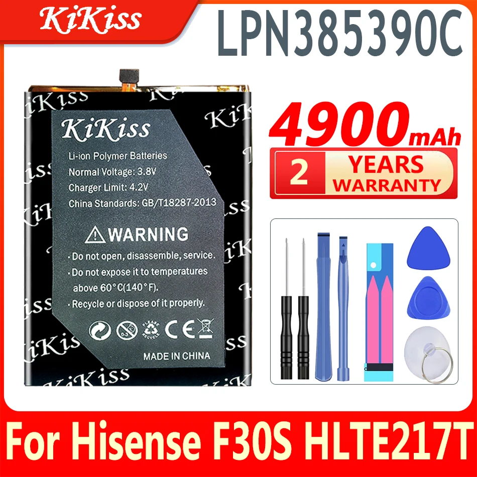 

KiKiss 100% New Battery LPN385390C 4900mAh For Hisense F30S HLTE217T Batteries + free tools