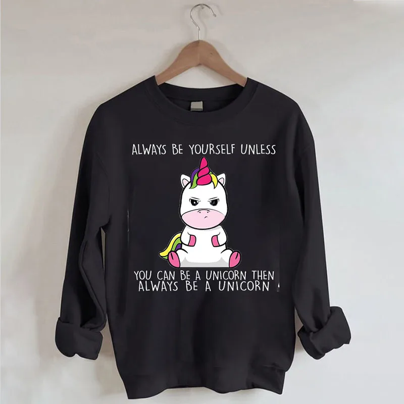 

Casual Round Neck Sweatshirt Printing Cartoon Long Sleeve Shirt Soft Pullover Sweater Tops