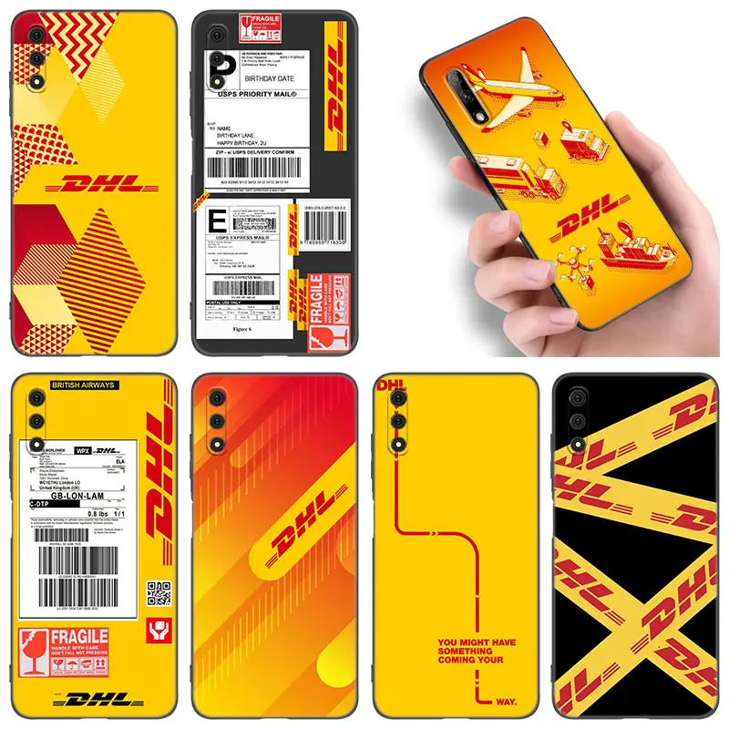 Чехол с узором DHL Express для телефона Huawei Honor 7A, 8A, 9X, 20 Pro, 10X Lite, 7S, 8S, 8C, 8X, 9A, 9C, 10i, 20i, 30i, 20E, 20S, мягкий черный Чехол