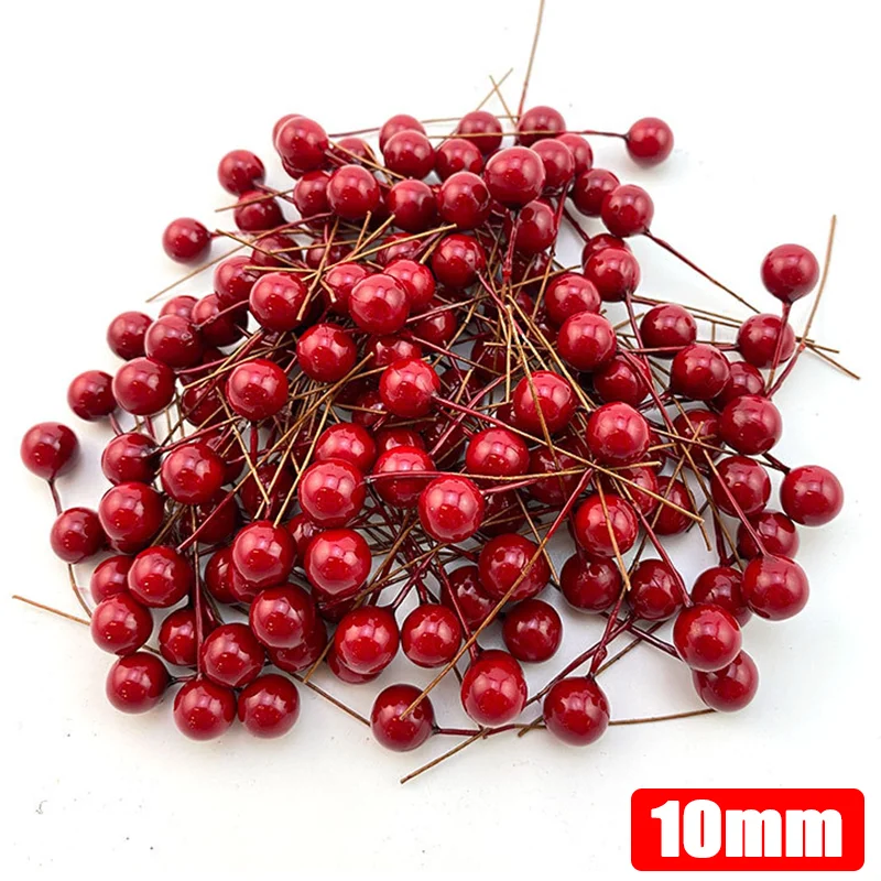 Искусственные ягоды вишни для венков
