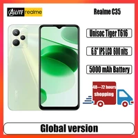 Global Version realme C35 Smartphone Unisoc T616 Processor Octa Core 6 6  FHD 50MP Triple Camera 18W 5000mAh Mobile Phones