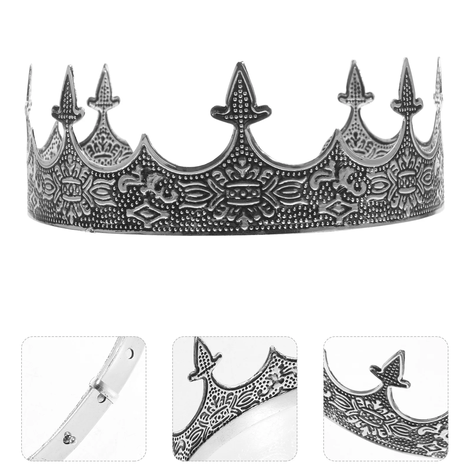 

Metal Crown Adult Men Performance Head Decor Prom Accessories Halloween Costume Prop Adults Headband Vintage Bride Outfits