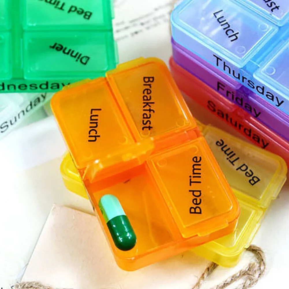 

New Practical Professional Durable Pill Box Portable Tablet Box Travel Dispenser Medicine Storage Organiser Pack