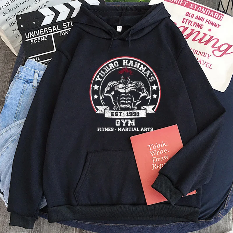 

baki hoodies men gothic 90s y2k aesthetic long sleeve top sweatshirts clothes men Kawaii pulls