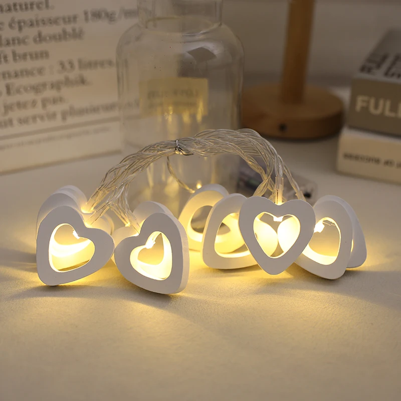 

Деревянные светодиодные гирлянды с сердечками ZQNYCY для праздника