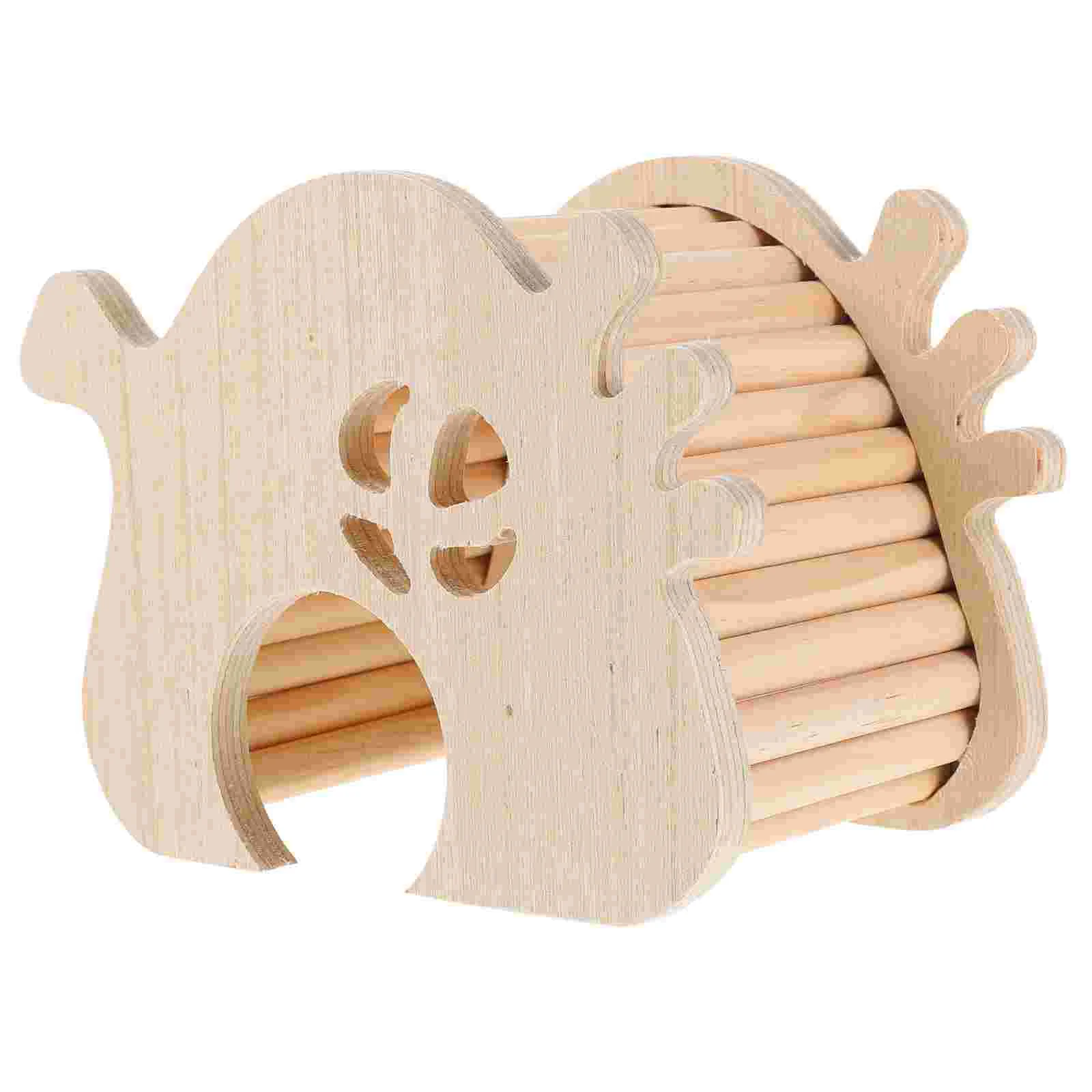 

Hamster Wood House Small Pets Wood Hideout Hamster Mice Gerbils Mouse Wooden Hut