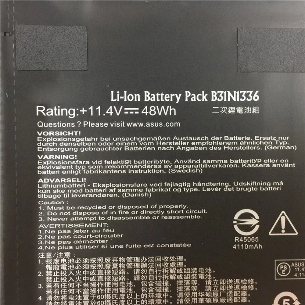 B31N1336 11 4 В 48 Втч оригинальный аккумулятор для ноутбука Asus Vivobook S551 R533L R553LF K551L C31-S551