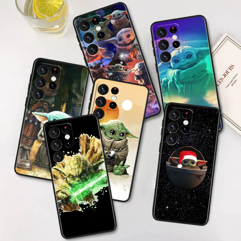 

Cute Baby Yoda Phone Case For Samsung A22S A22 A21S A14 A13 A12 A11 A04S E A03S A02S A01 Core Black Soft Cover