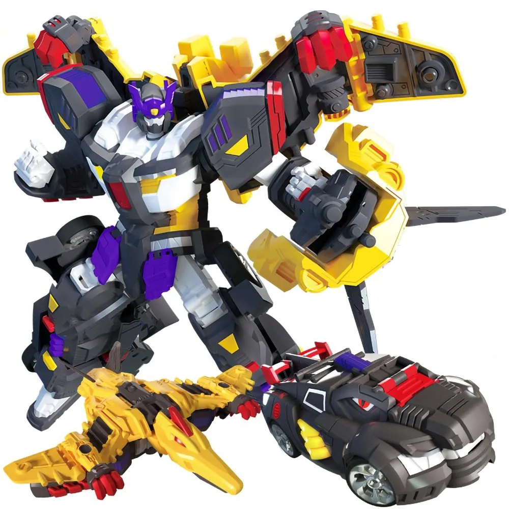 

Черный Дракон Mecha Miniforce деформированный динозавр робот корейские игрушки колесница модель фигурки-трансформеры