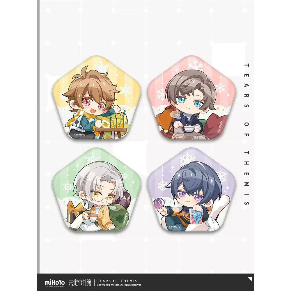 

Sunsyea Tears of Themis Official Merch miHoYo Original Authentic Dongriruanyi Q Version Badge Raven Libra Vilhelm Marius