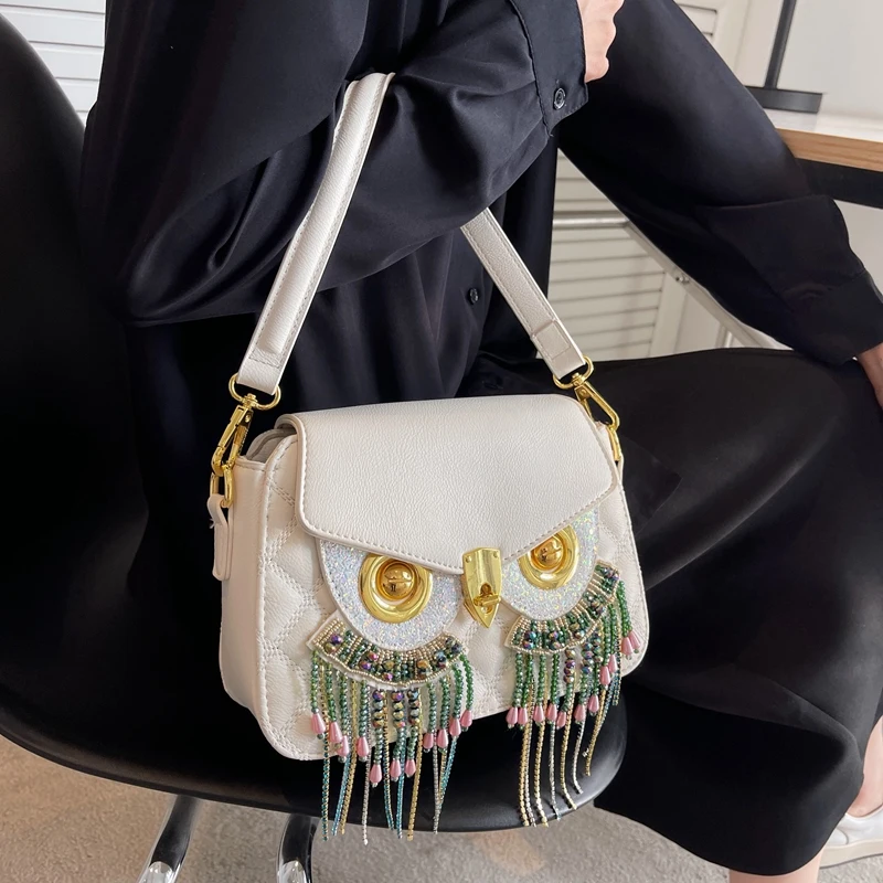 

Japanese Style Kawaii owl Bag Women Cowhide Shoulder Bag Women 2023 New Crossbody Bag Small Phone&Purse Bag Bolsa Feminina