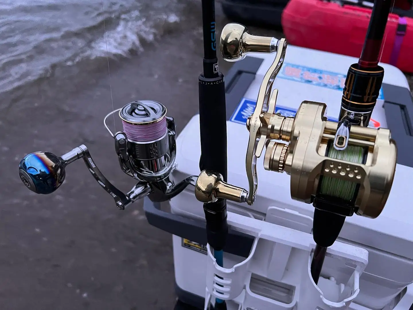 Фото Катушка GOMEXUS с рукояткой для Shimano (7X4 мм) Corvalus Ocea Conquest 200 Curado SLX Metanium Cardiff Reel 120 мм, новые другие №3