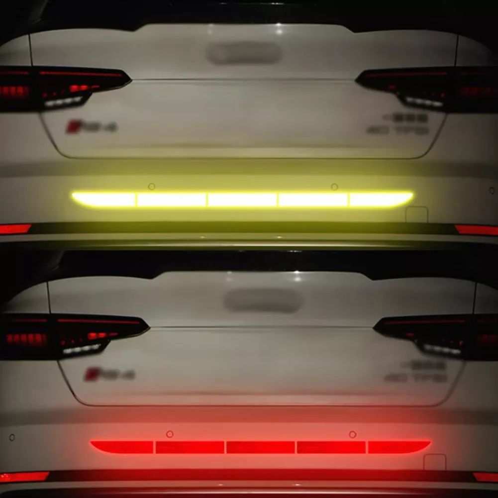 

Reflector Sticker Car Rear Adhesive Reflective Strip Sticker Reflex Warning Safety Tape Protect Exterior Accessories
