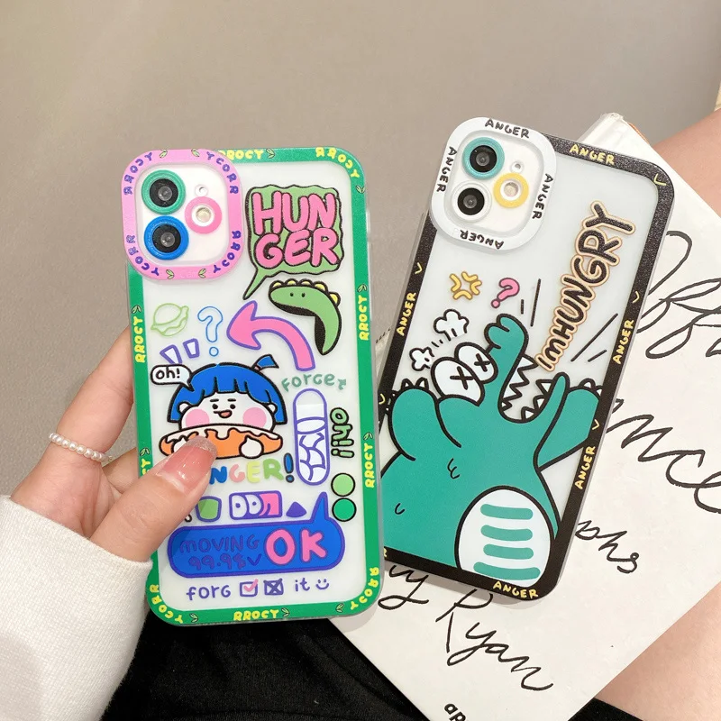 

Cartoon Case For iPhone 11 12 13 14 Case For Samsung S22 S23 Ultra S20 FE S21 A52S 5G A53 A13 A51 A52 A22 A32 4G Soft Back Cover