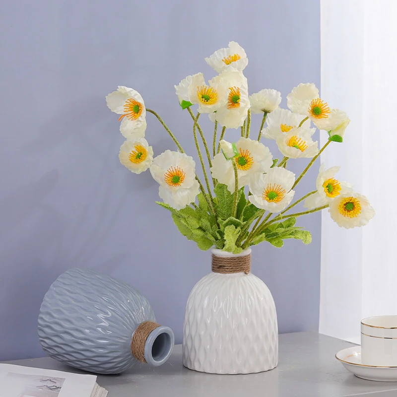

Modern home decoration office flower arrangement ornaments ceramic & porcelain vases blue ceramic round vases
