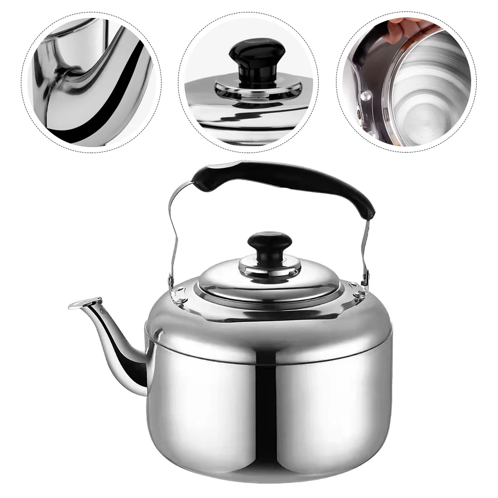 

Kettle Tea Whistling Water Stovetop Teapot Stove Stainless Steel Boiling Gas Pot Kettles Hotfor Coffee Camping Boil Fast Cooking