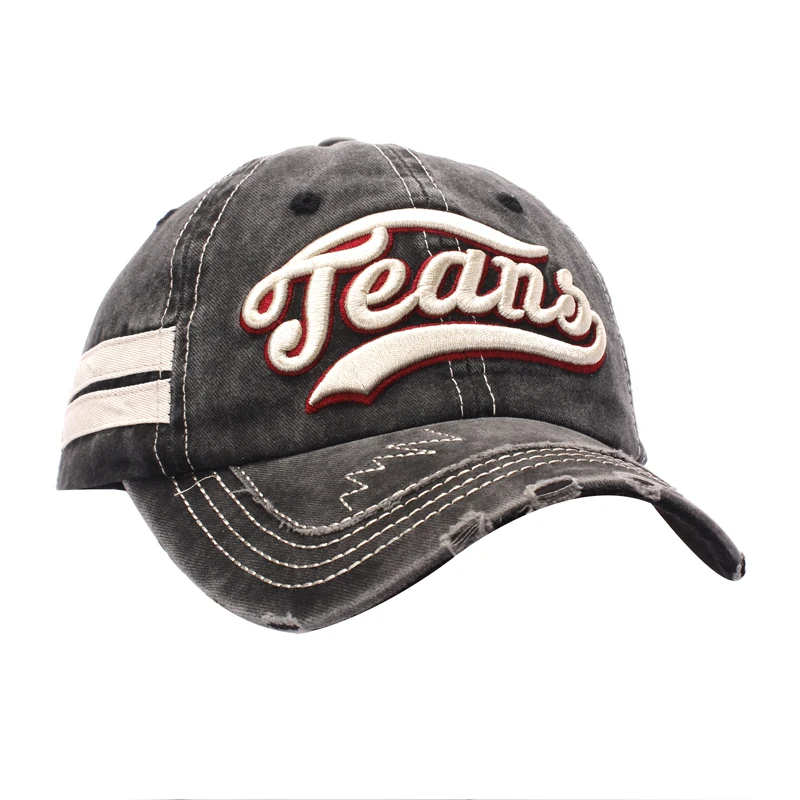 Бейсболка Мужская/Женская джинсовая с вышивкой на лето/осень |