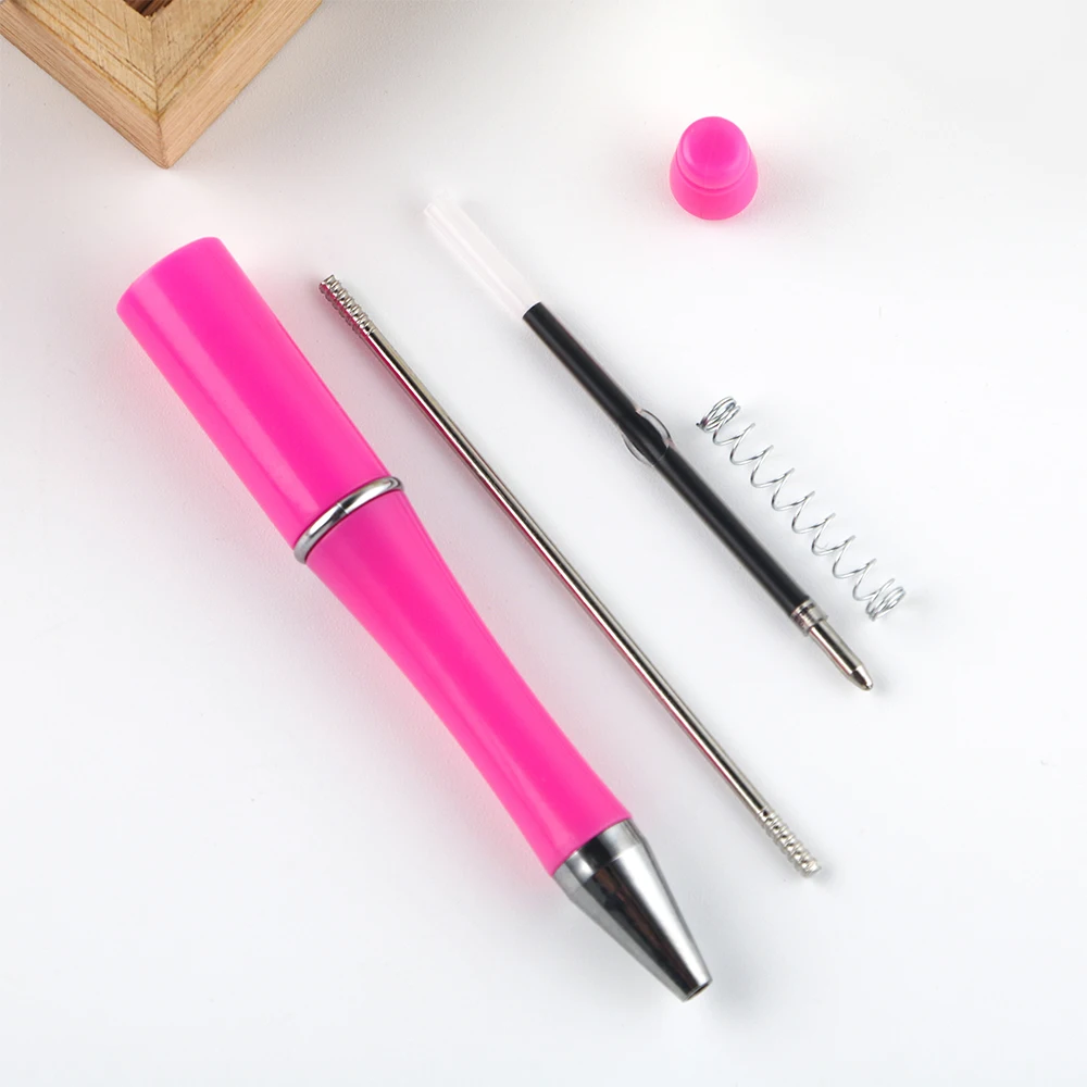 50/100/200Pcs Ballpoint Pen DIY Bead Pen Plastic Beadable School Office Writing Supplies Stationery Wedding Gift