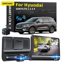 OPRTAMG Dash Cam Car DVR 3 Cameras Lens 4.0 Inch 1080P dashcam For Hyundai SANTA FE 1 2 3 4 1994 1995-2018 2019 2020 2021 2022