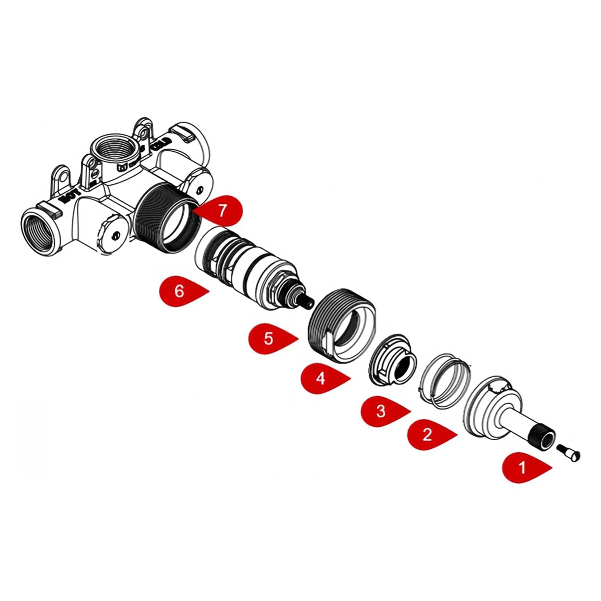 Термостатический картридж для MOEN 130156 Душевые клапаны 3/4 дюйма замены картриджа