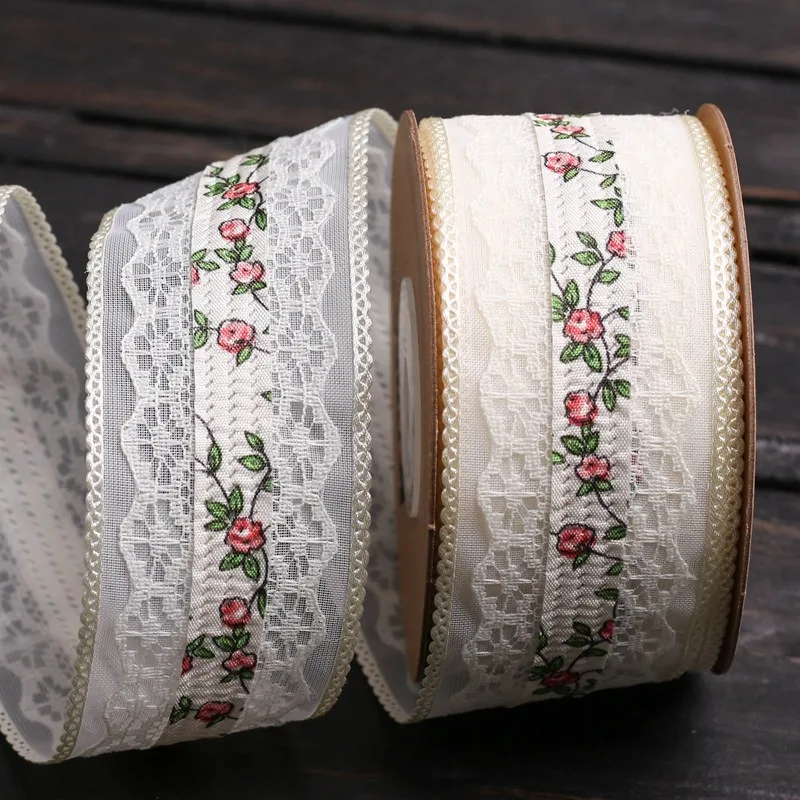 

Лук Flowe кружевные ленты с отделкой для свадебного декора, Рождественская упаковка «сделай сам», товары для шитья и рукоделия, 10 ярдов