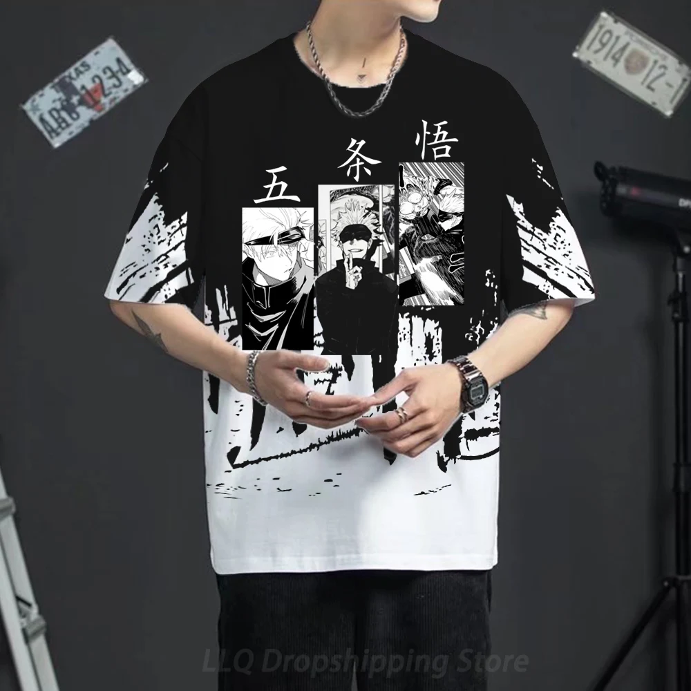 

Oversized T-shirt Jujutsu Kaisen T Shirt Harajuku Men's T Shirts Casual Short Sleeve T-shirts Streetwear Tops Anime Clothing