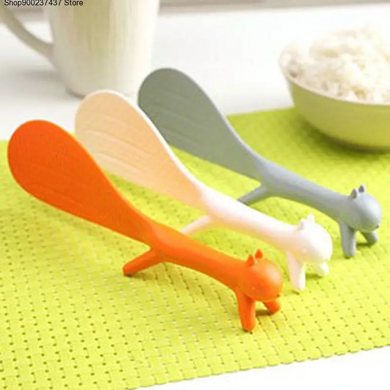 

1PCS Lovely Kitchen Supplie Squirrel Shaped Ladle Non Stick Rice Paddle Meal Spoon Large size