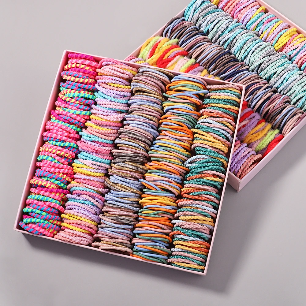 S Nylon Bold Elastic Hair Bands Kids Scrunchie Rubber Bands Headband Baby Hair Accessories