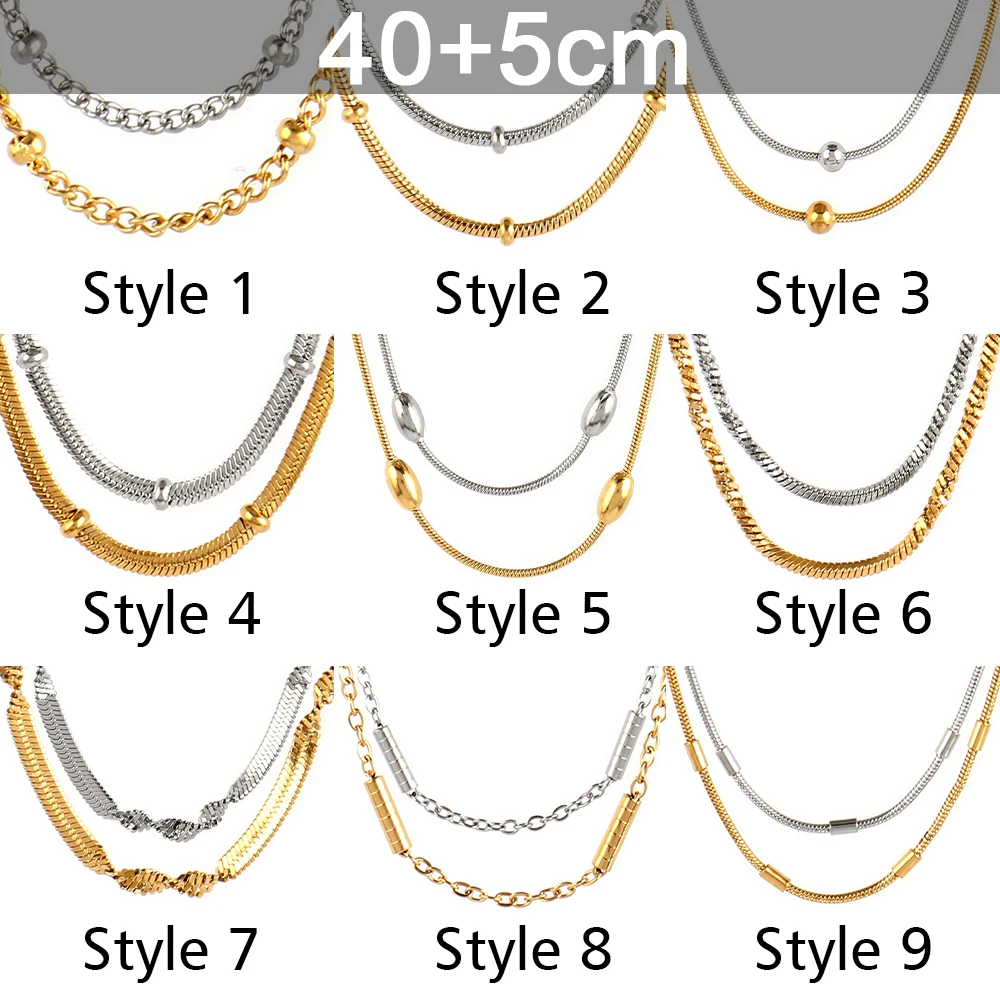 Ожерелье из нержавеющей стали золотого цвета толстая цепочка до ключиц чокер