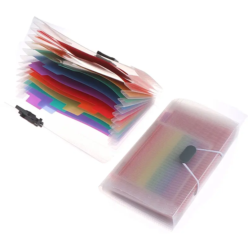 

Office Supplies A6 Expanding File Folder Organizer Document Wallet Organizer Bag 13 Layer Rainbow Stationery