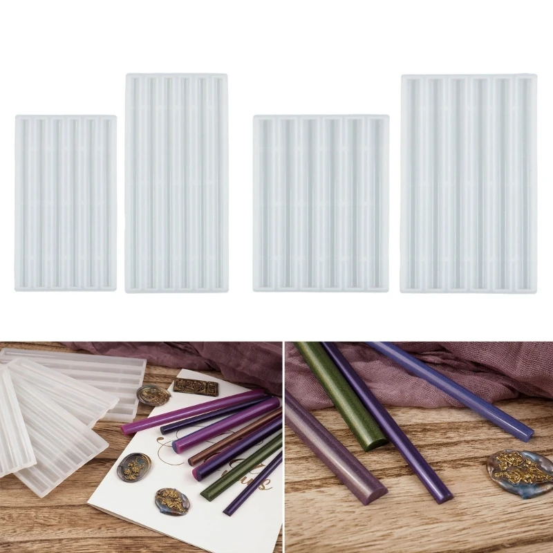 Полукруглая длинная огненная краска восковая палочка силиконовая форма ручная