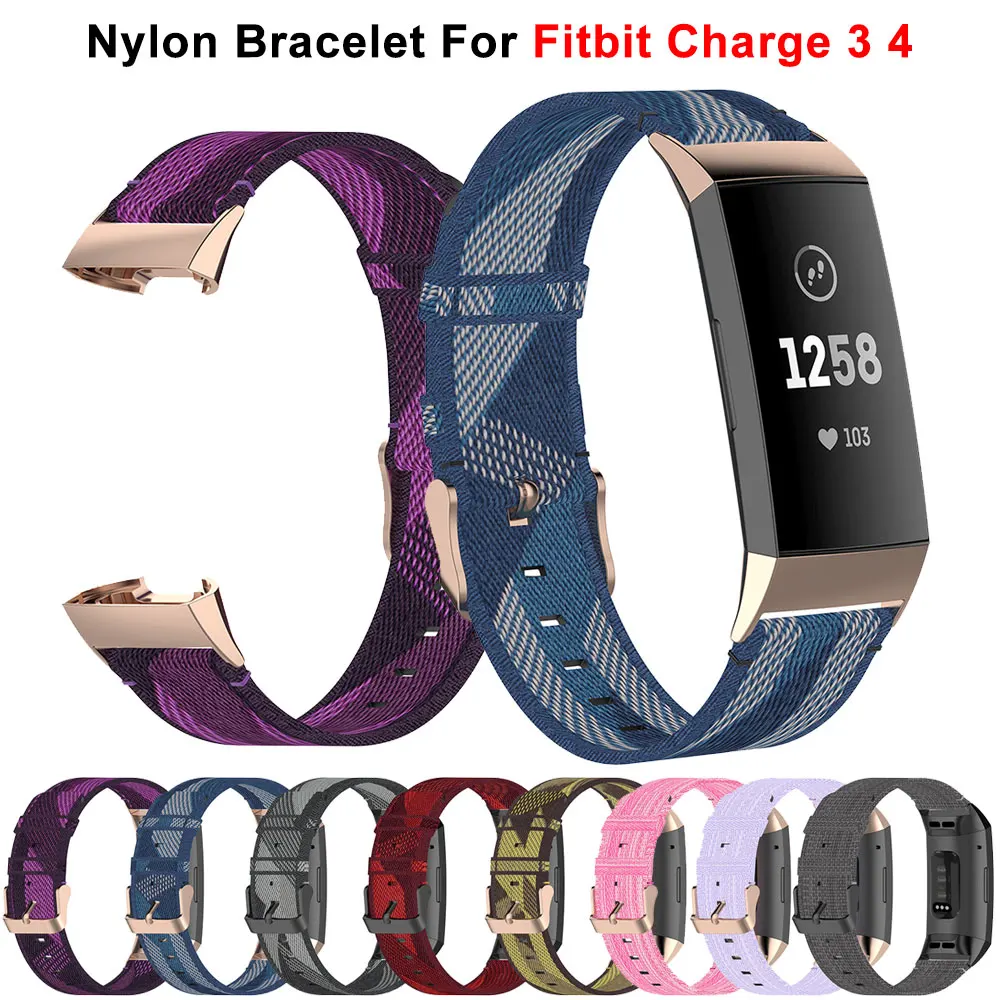 

Nylon Bands For Fitbit Charge 3 Strap Soft Watch Strap Bracelet Replacement Watchband Belt For Fit bit Charge 4 Charge 3 SE Band