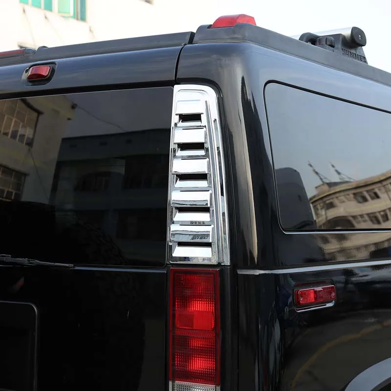 

For Hummer H2 2003-2009 Car Tail Light Decoration Cover Trim Sticker Lamp Hoods Decal ABS carbon fiber texture Accessories
