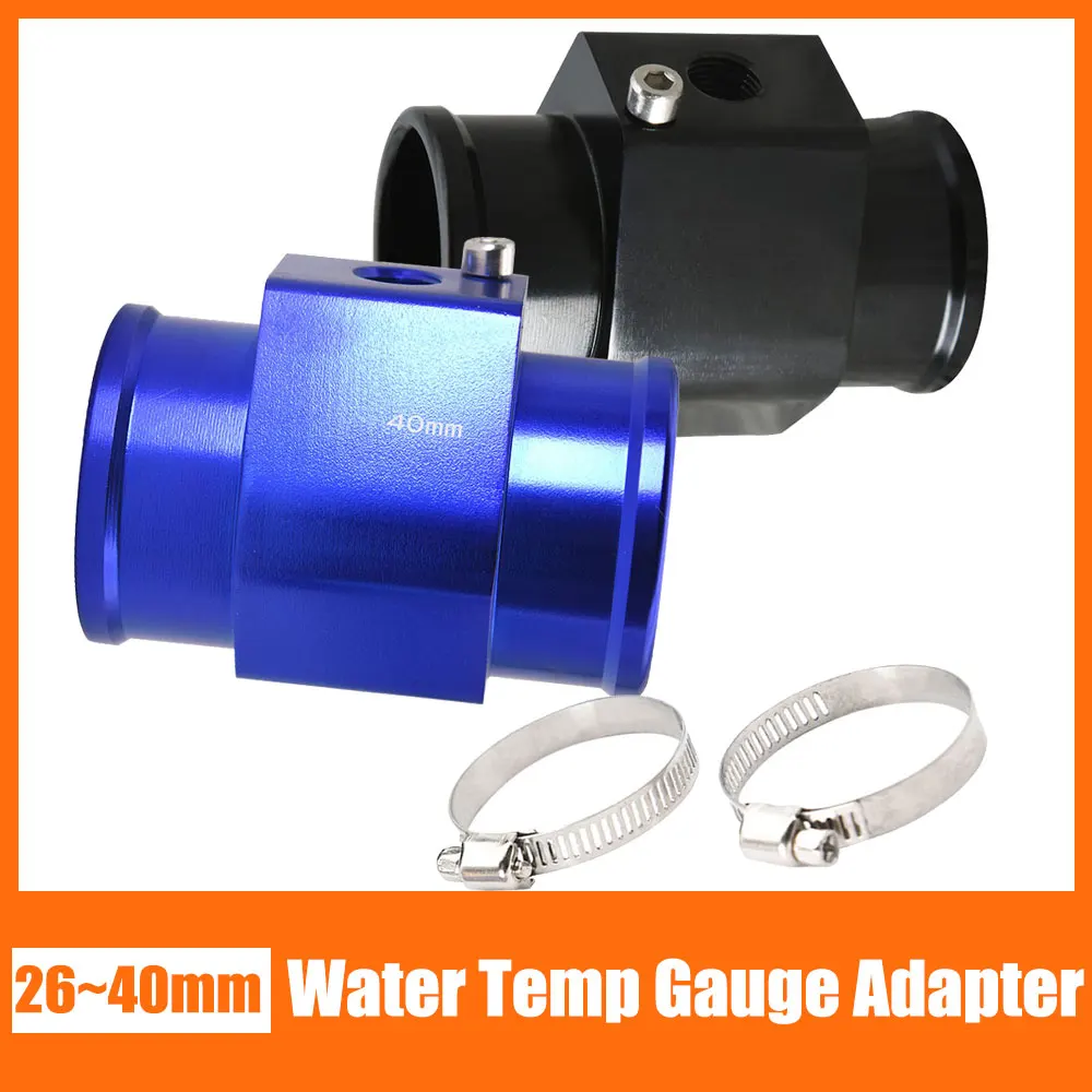 Water Temp Gauge Radiator Temperature Water Temp Joint Pipe Sensor Blue & Black Size 26mm 28mm 30mm 32mm 34mm 36mm 38mm 40mm