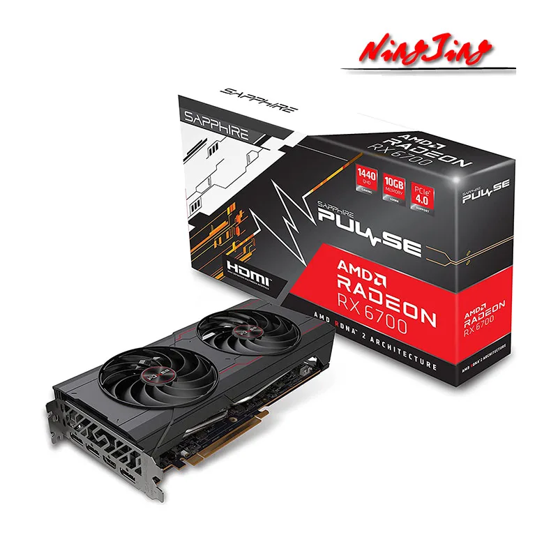 Видеокарта SAPPHIRE New AMD Radeon RX 6700 игровая OC с 10 Гб RDNA 2 черная GDDR6 RX6700 7 нм 16 Гб/с 160 бит ATX -