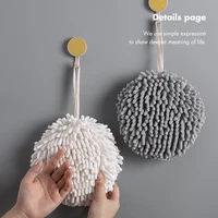water absorption hanging ball chenille hand towels quick dry soft hand towel high towers kitchen bathroom accessories