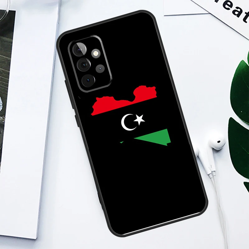 Флаг Ливии для Samsung Galaxy A06 A05 A16 A54 A34 A14 A55 A35 A15 A53 A33 A13 A22 A32 A52 Чехол телефона