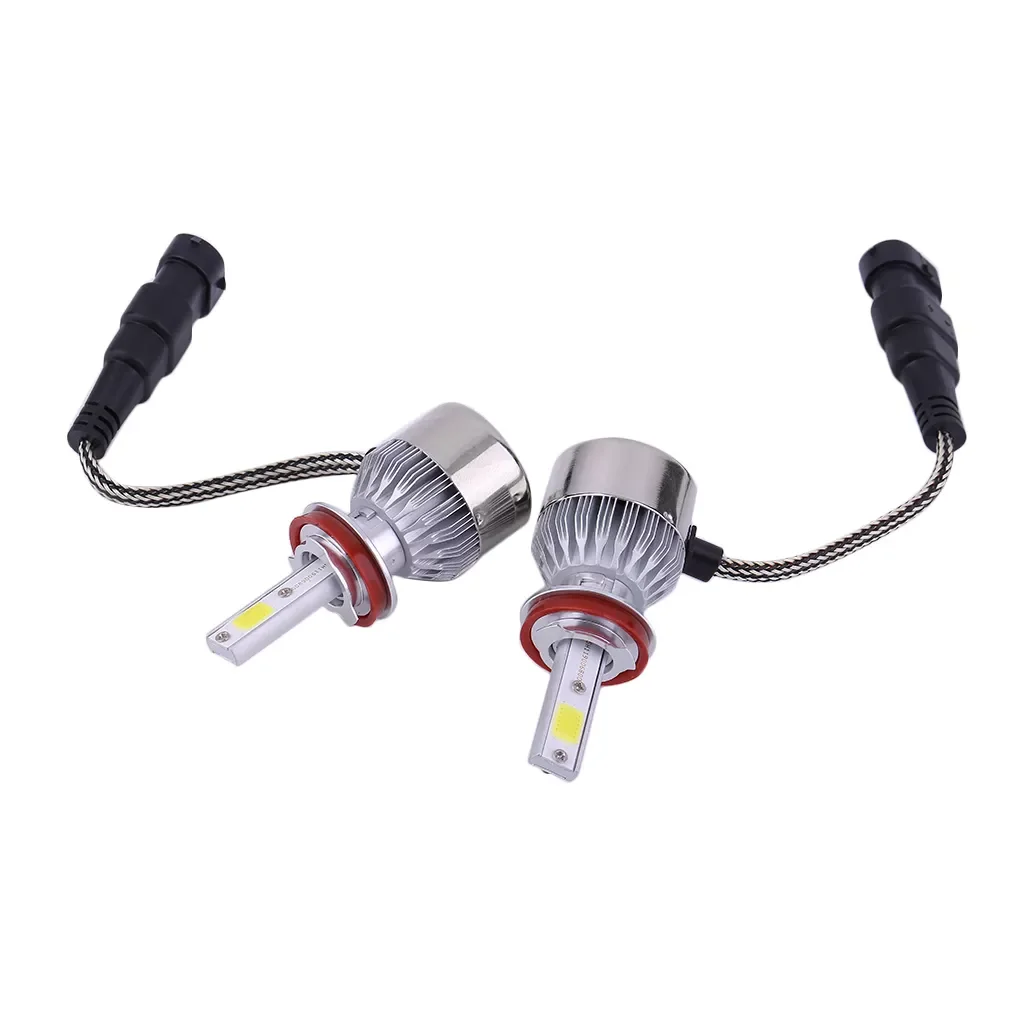 

C9 2 x H8/H9/H11 COB Led Beam 72W 6000K/White Replacement Running Lights Fog Headlight Driving Bulb