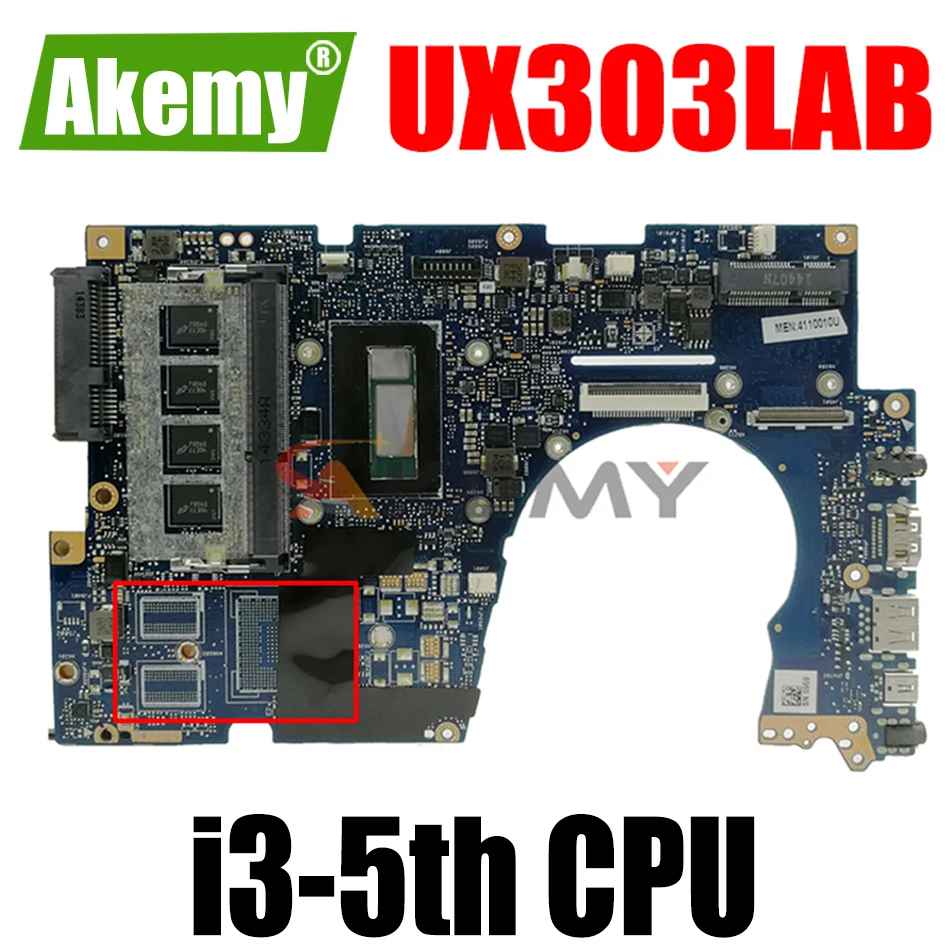 

UX303LAB Motherboard 4G RAM i3-5th CPU For Asus UX303LA UX303LB UX303LN UX303L UX303 Laptop motherboard UX303LAB Mainboard