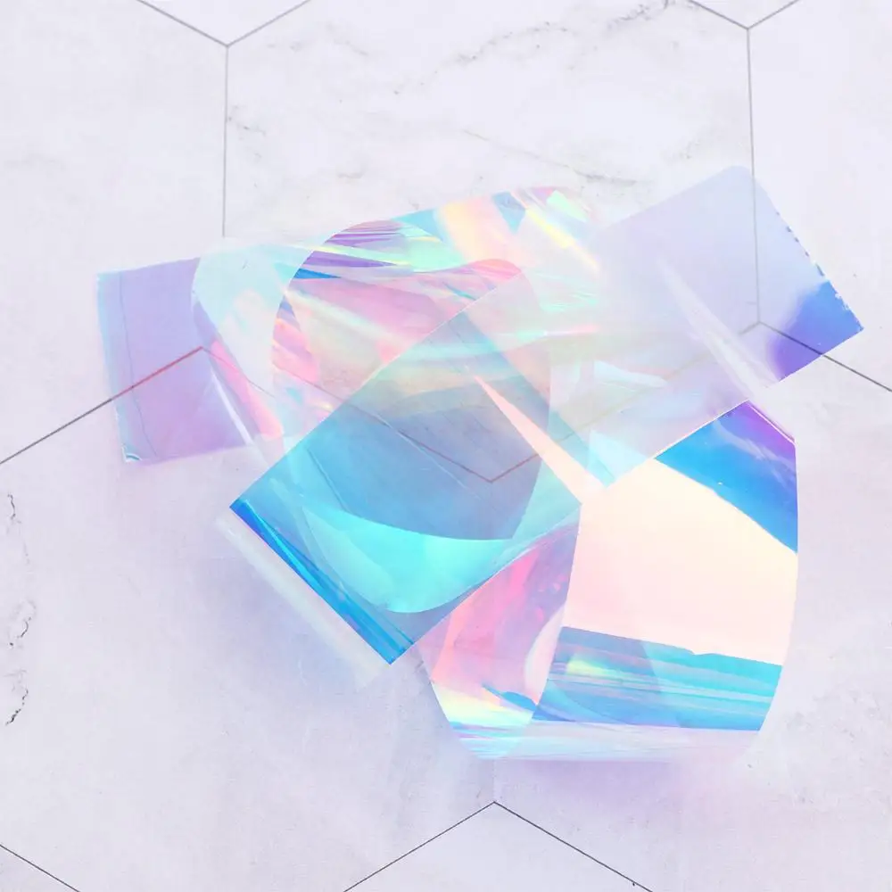 Бумажные наклейки для ногтей зеркальная блестящая наклейка украшение Аврора