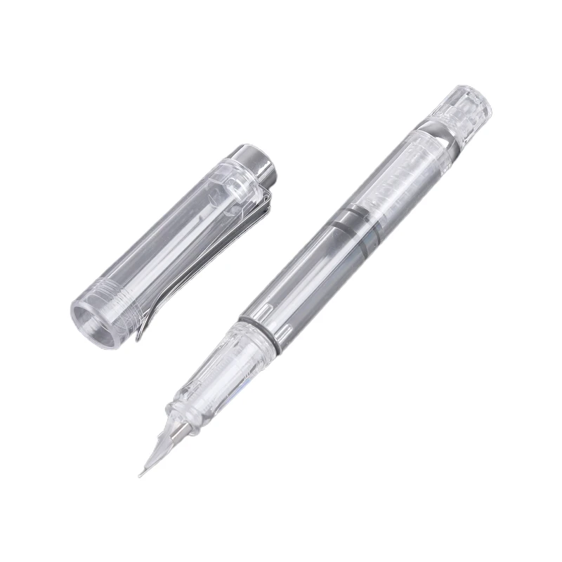 

Fountain Pen 0.5mm F Nib Transparent Pen Body Piston-Filled Ink Absorber for Children Student Beginner Adult Calligraphy Y98A