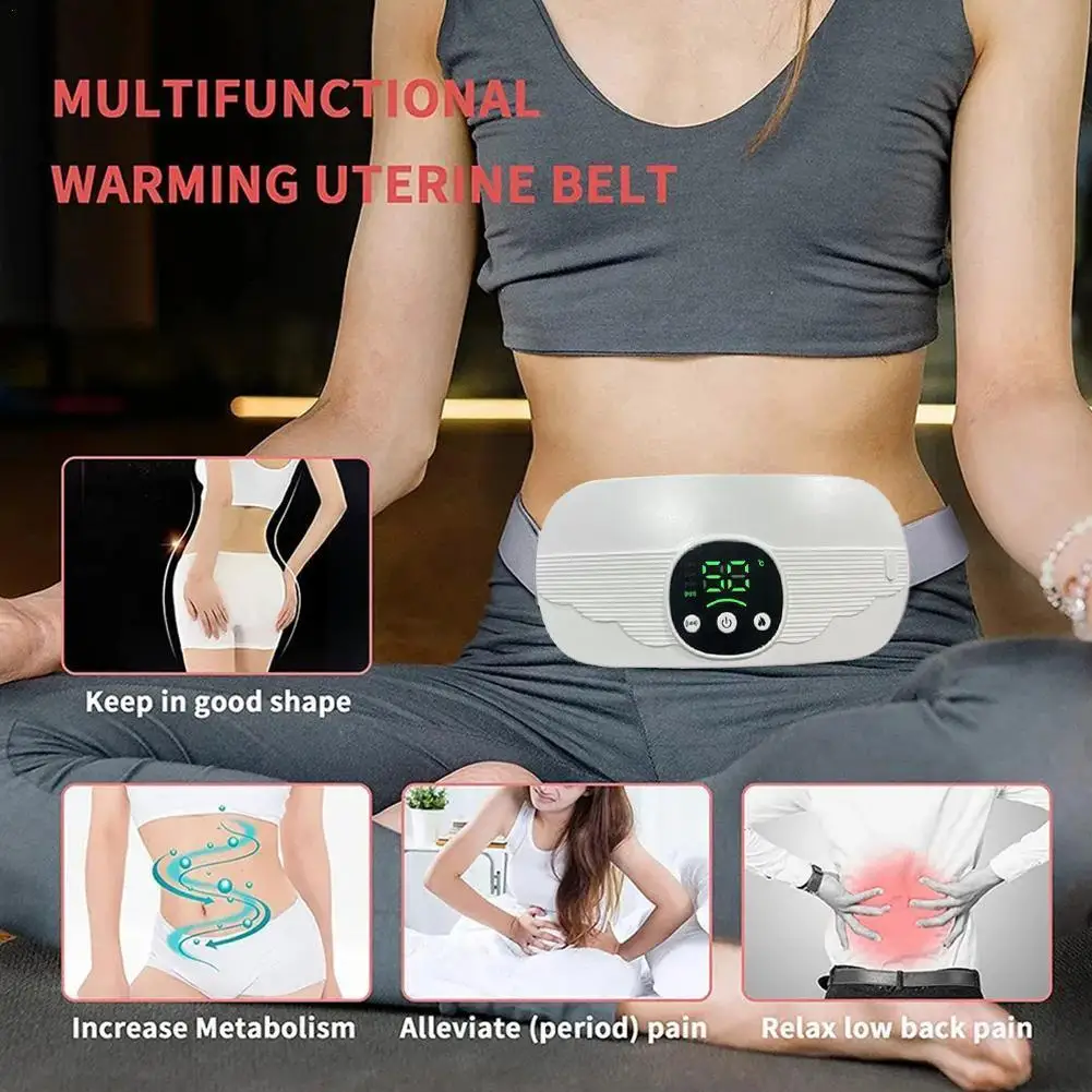 

Waist Vibration Massage Device Heating Belt for Menstrual Colic Relief Pain Waist Stomach Therapy Massage Lumbar Spine Supp D8X1